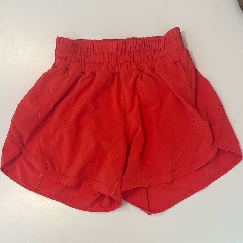 lululemon athletica Vibrant Red Athletic Shorts
